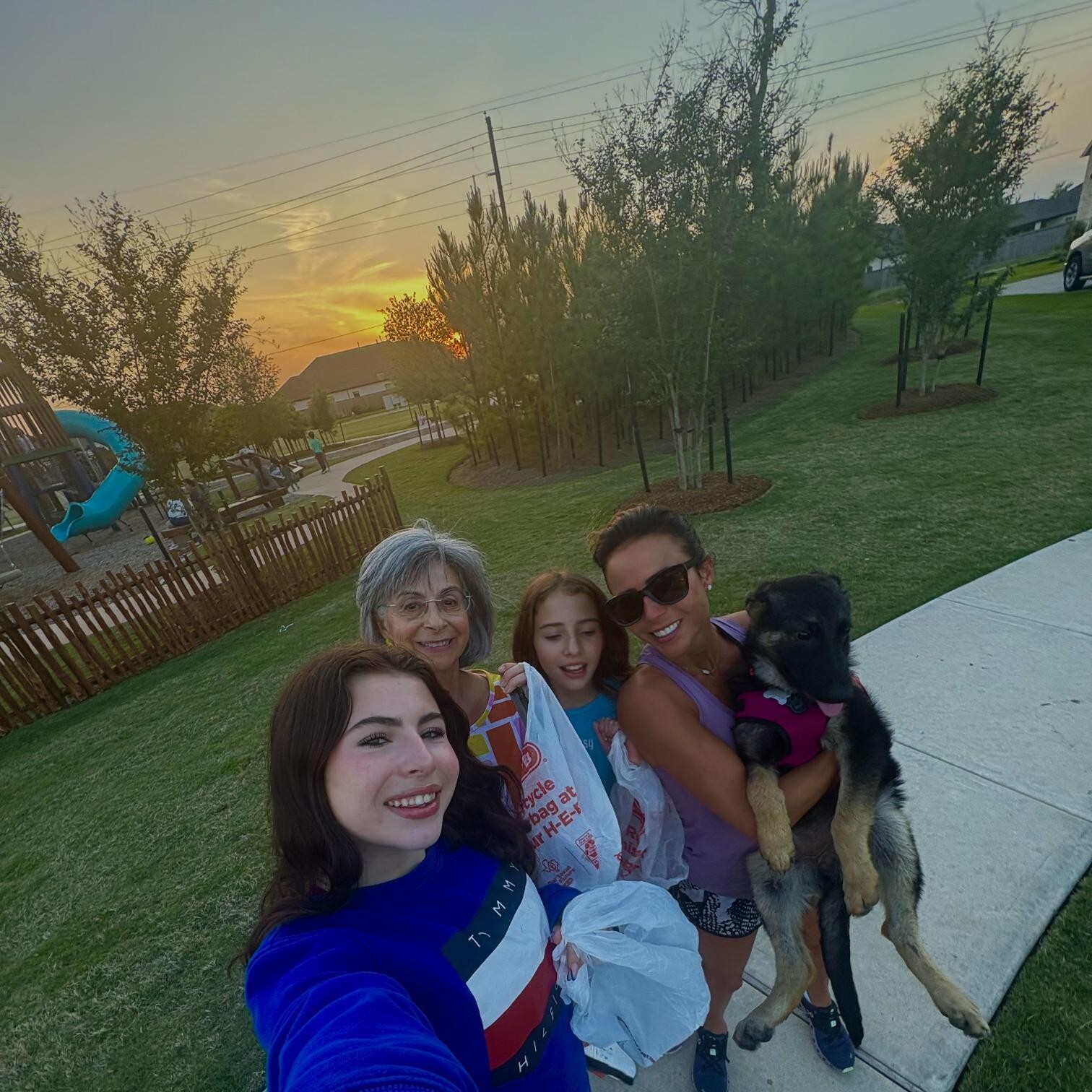 Three generations of the Magnaplate family pitch in on Earth Day